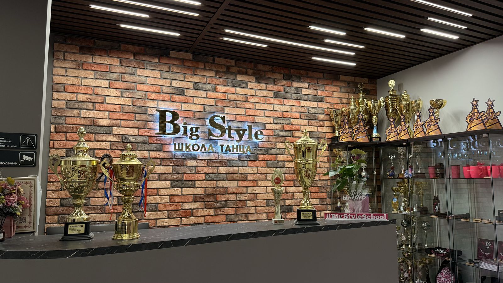 Кубки и награды в зале Big Style School